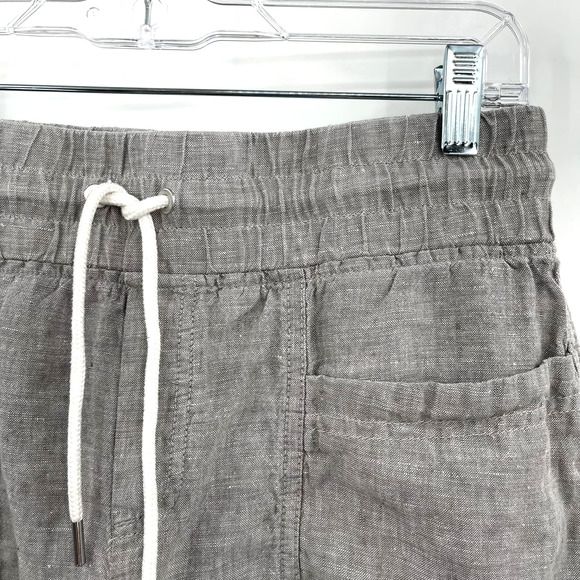 Athleta Cabo Linen 4” Short in Osprey Grey Drawstring Waist Casual Sporty Travel - Picture 9 of 16